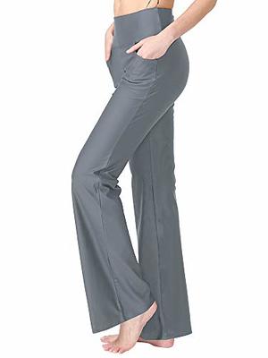 Safort 28 30 32 34 Inseam Regular Tall Bootcut Yoga Pants, 4 Pockets,  UPF50+, Black, XL