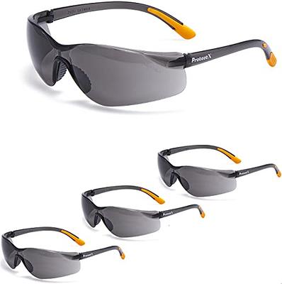 ProtectX 3-Pack Tinted Safety Glasses for Men, Safety Sunglasses