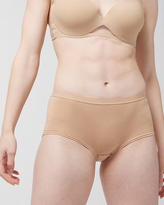 Women's Enbliss Soft Stretch Modern Brief Underwear in Light Pink Nude size  2XL