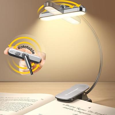 Glocusent LED Neck Reading Light, Book Light for Reading in Bed, 3 Colors, 6 for