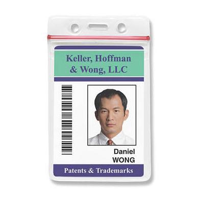 50pk Vertical Resealable Id Badge Holder 3.75 X 3.68 Clear - Advantus :  Target