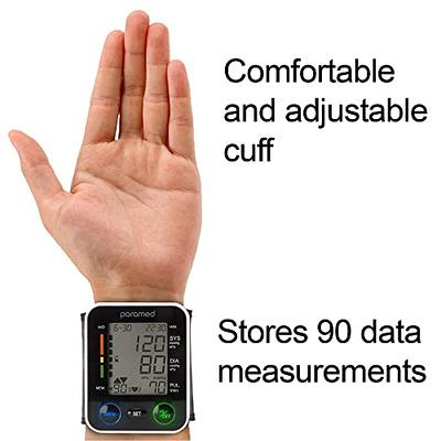 Blood Pressure Machine,Wrist Blood Pressure Monitor Digital Automatic BP Cuff Monitors Purple with Irregular Heartbeat Detection Large Display 120