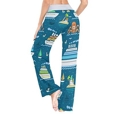 Nautical Print Wide-Leg Pajama Pants - Women - Ready-to-Wear