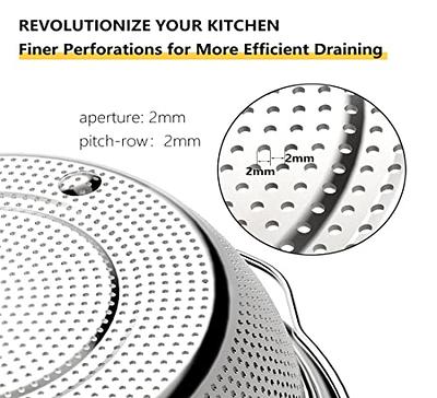  POJORY 304 Stainless Steel Colander With Handle, 3