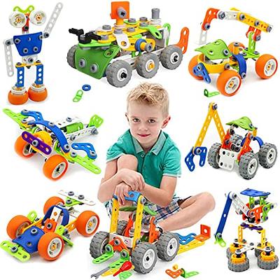 12-in-1 Stem Kit Toy for Kids - 152 Piece Construction Building Set and Education Learning Engineering Play Kit Idea for Boys and Girls, Building