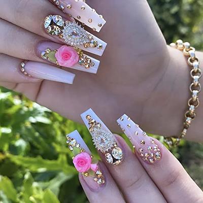  550Pcs 3D Assorted Mix Color Nail Charms Multi Shapes