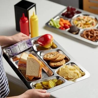 Large Unbreakable Divided Plates For Teens Adults, Dishwasher