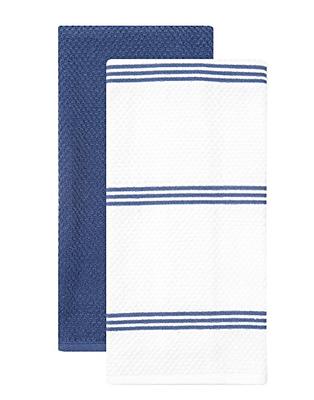 Kitchen Towels Dishcloths Oven Mitts and Pot Holders Set of 9, Oeko-Tex  100% Cotton Terry Dish Towels & Dish Cloths, Non-Slip Silicone, Blue