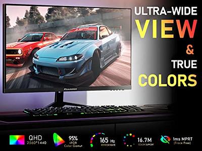 KOORUI 27 Inch Curved Gaming Monitor, 165Hz 1ms PC Desktop Computer  Monitors for Gaming, 90% DCI-P3, Built-in Adaptive Sync,27E6C-Koorui