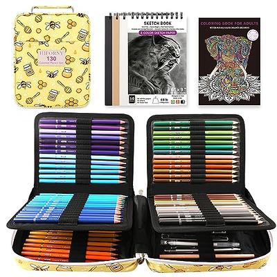 Arrtx 126 lápices de colores para colorear para adultos, juego de lápices  de colores de núcleo suave de alta calidad para dibujar mezcla, sombreado