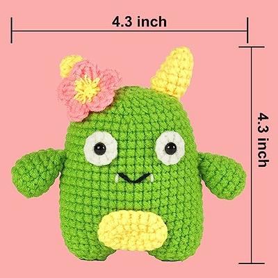 KSORUSL Crochet Kit for Beginners, Cute Green Animal Crochet Starter Kit  Include Videos Tutorials, Yarn, Stuffing, Crochet Hook, Stitch Markers,  Plastic Eyes, Keychain - Boys and Girls Birthdays Gift - Yahoo Shopping