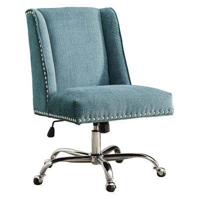 Homcom Retro Mid-back Swivel Fabric Computer Desk Chair Height Adjustable  With Metal Base, Leisure Task Chair On Rolling Wheels For Home Office,  Green : Target