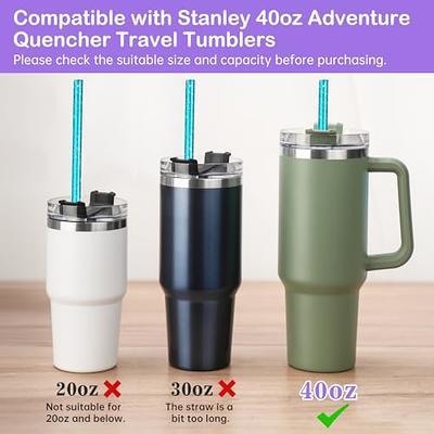 Lowest Price: 10 Pack Color Replacement Straws for Stanley 40 oz 30  oz Tumbler, 12 in Long Reusable Plastic Glitter Straws