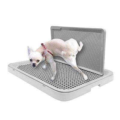 Hamiledyi Dog Potty Tray with Wall Pee Pad Tray Reusable Puppy