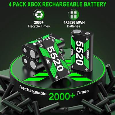 Fast Charging Battery Pack for Xbox Controllers, 4x5520mWh(2600mAh