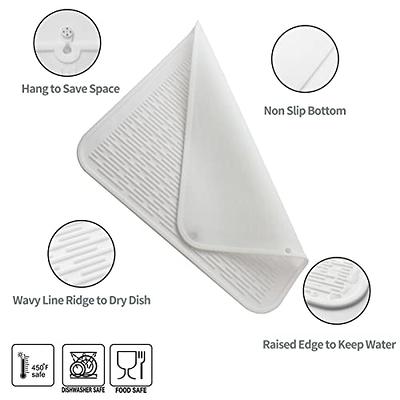 MicoYang Silicone Dish Drying Mat for Multiple Usage,Easy  clean,Eco-friendly,Heat-resistant Silicone Mat for Kitchen Counter or  Sink,Refrigerator or Drawer Liner White XXL 24 inches x 18 inches - Yahoo  Shopping