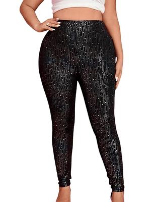 MakeMeChic Women's Plus Size High Waist Flare Pants Bell Bottom Pants Yoga  Pants