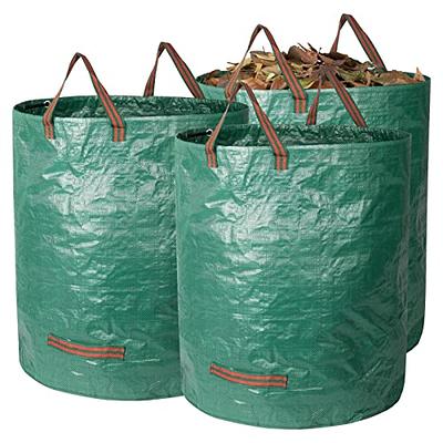 3 Pack Reuseable Garden Waste Bags, 32/63/72Gal Waterproof Debris Bag