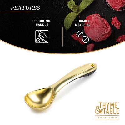 Thyme & Table Ice Cream Scoop with Brushed Gold Finish and Comfortable Grip  - Yahoo Shopping