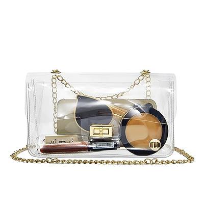 Clear Purses for Women Stadium, Cute Clear Bag Stadium Approved, Clear  Handbag with Rainbow Zippers