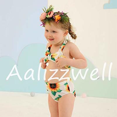 HowJoJo Toddler Girls Two Piece Bathing Suit Bikini Swimsuit Blue