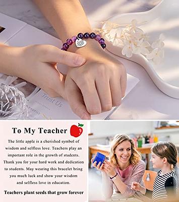 Vintage Inspired Best Teacher Ever Stretch Charm Bracelet – Rosemarie  Collections