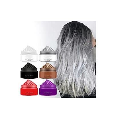 Temporary Hair Wax Color, Colored Hair Wax Dye Washable Instant Hairstyle  Mud Cream Natural Hair Coloring Wax Hair Styling Clay Hair Color Dyes for