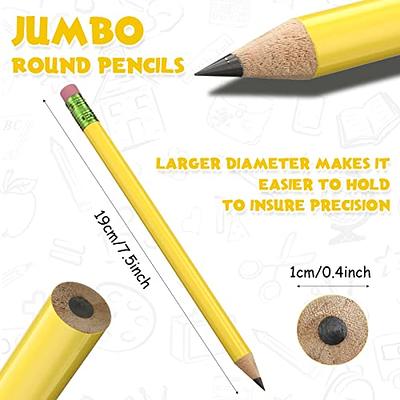 48 Pieces Jumbo Pencils and 3 Pieces Sharpeners Big Pencil Fat Pencils  Thick Pencils Large Pencil for Kids Beginners Preschoolers Kindergarten  School Office Supplies (Yellow+Green, Round) - Yahoo Shopping