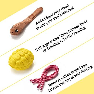 Sedioso Large Dog Toy, Dog Chew Toy for Aggressive Chewer, Dog Treat  Dispensing Toy, Dog Squeaky Toys, Dog Rubber Turtle Toy for Small. Middle, Large  Breed (Multifunctional Series, Yellow) - Yahoo Shopping