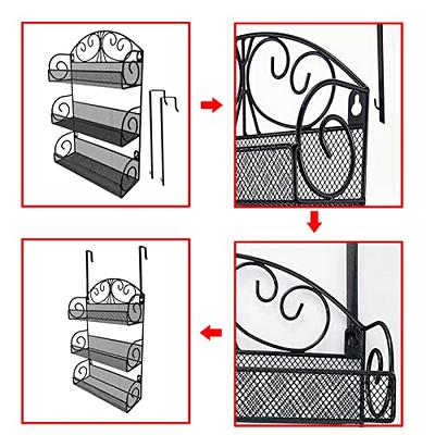 YQBOOM Mug Hanger Under Cabinet 3 Pcs Iron Mug Rack Wall Mounted