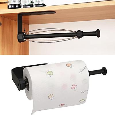 MGahyi Paper Towel Holder Under Cabinet, Self-Adhesive or Screws, Paper Towel Roll Rack for Kitchen, Bathroom, 304 Stainless SteelPaper Towel Holder