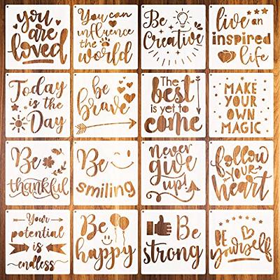  Eage Alphabet Letter Stencils 1 inch, 68 Pcs Reusable