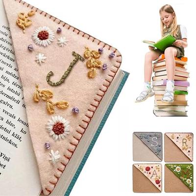 Personalized Hand Embroidered Corner Bookmark, 26 Letters Cute Flower  Embroidered Corner Bookmark Embroidery Book Marker Clip for Book Lovers  Bookmarks for Reading Lovers Meaningful GIF (Summer, K) - Yahoo Shopping