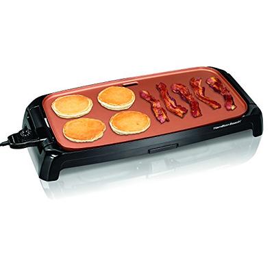  Hamilton Beach Durathon Ceramic Griddle Electric with 200  square inch PTFE & PFOA Free Cooking Surface (38519R): Home & Kitchen