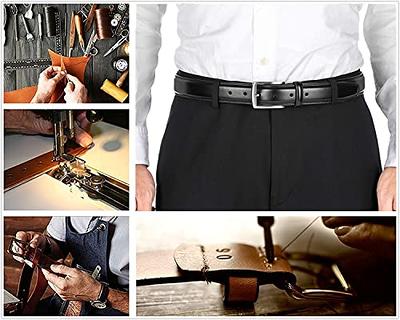 Men's Genuine Leather Dress Belt Fashion & Classic Casual Belts With Single  Prong Buckle For Jeans Pants Work And Business Gifts For Dad Husband 