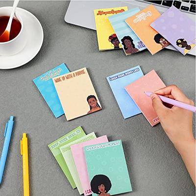 Black Sticky Notes Metallic Pens Cute Sticky Notes Black Out Sticky Notes  Aesthetic Post-it Notes Black Girl Sticky Notes Memo Pad 