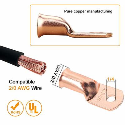 4 Gauge (AWG) Pure Copper Cable Lug Connector Ring Terminals