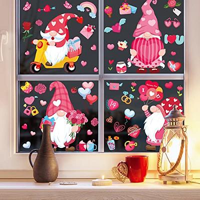  Valentine's Day Sticker Living Room Bedroom Wall Decoration  Self Adhesive Glass Window Room Door Sticker Cartoon Photo Boxes for 4x6  Pictures (A, A) : Tools & Home Improvement