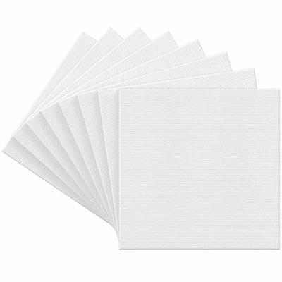 Stretched Canvas, Multi Pack 4X4, 5X7, 8X10,9X12, 11X14 Set of 10,  Primed White - 100% Cotton Artist Canvas Boards for Painting, Acrylic  Pouring, Oil Paint Dry & Wet Art Media