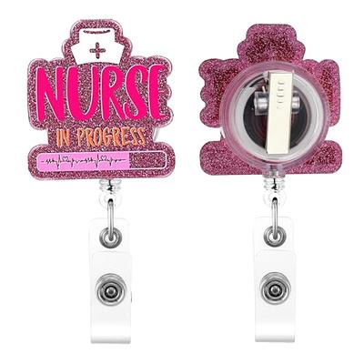 TOUNER Nurse Life Nurse Badge Reel,Retractable Badge Reel,Retractable ID Clip,Medical Office Work Name Tag D閏or,for Office Worker Doctor Nurse