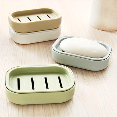 Leaf Shape Soap Box Drain Soap Holder Bathroom Accessories - Temu