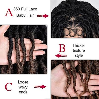 Faux Loc Braid Wig Black Woman Full Lace Human Hair Hairstyles