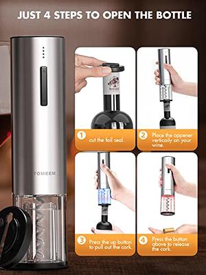  Oster Electric Wine Bottle Opener, 1.9, Black: Oster Electric  Corkscrew: Home & Kitchen