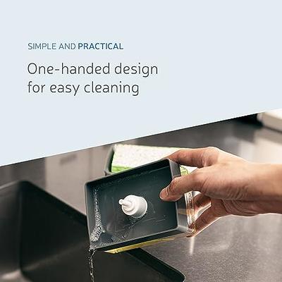1 PC Soap Dispenser Dish Sponge Cleaner Wand Brush Scrub Refill Washing Kitchen