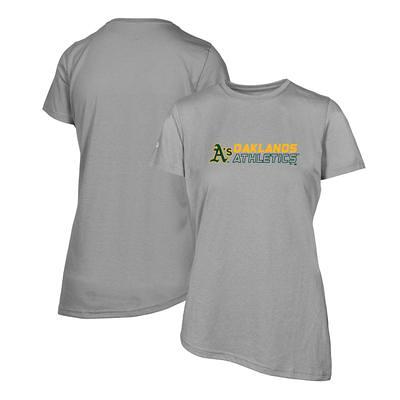 Oakland Athletics Touch Women's Halftime Back Wrap Top V-Neck T-Shirt -  Green