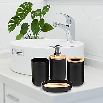 Clara Clark Bathroom Set - Black Bathroom Accessories Set, 20PC Bathroom  Accessory Set, Shower Curtain Set, Soap Dispenser, Toilet Brush, & Trash Can