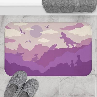 Boho Dinosaur Non-Slip Bathroom Purple Mat Soft Ultra-Absorbent Memory Foam  Cute Rug Machine Washable Shower Indoor Bath Microfiber Dry Boy - Yahoo  Shopping