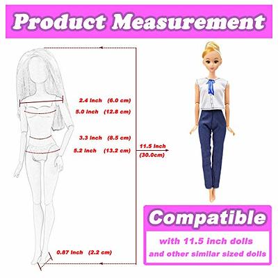  10 Set Doll Clothes for 11.5 Inch Girl Doll Include 4 Fashion  Dresses 1 Sport Wear 4 Tops and 4 Short Outfits 1 Casual Wear for 11.5 Inch  Doll Clothes Set (NO Doll) : Toys & Games