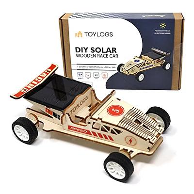 TOYLOGS Solar Wooden Race Model Car Kit - STEM Projects for Kids