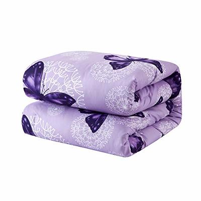 ARTALL Butterfly Pattern Bed in A Bag Bedding 8 Piece Full/Queen